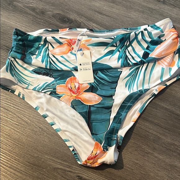 Cupshe Other - Cupshe Floral High-Waisted Bikini Bottom